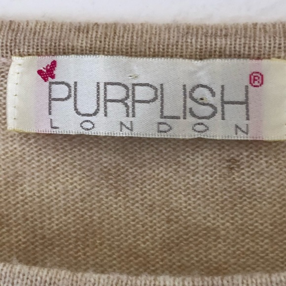 Purplish London Kitty Cat Print Sweater Women’s M - Picture 5 of 6